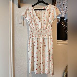 NWT Rebecca Taylor Maui Floral Smocked
Silk Blend Dress Women's Size Medium